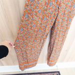 Live to be spoiled Womens Wide Leg Jumpsuit Size S Rust Floral Boho Cottage Photo 2