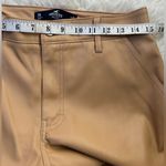Hollister  High Rise Faux Leather Pants Straight Leg Dad Beige Camel Photo 7