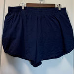 Lands' End Land's End Women's Navy Blue Cotton Modal Lined Boyshorts Pull On Casual Shorts Photo 0