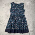Mata Traders Sleeveless Dress Womens M Blue Floral Cotton Pockets Cottagecore Blue Size M Photo 2