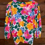 Sugar Lips  Kokomo Floral Martina Balloon Sleeve Button Down Blouse Small Photo 5