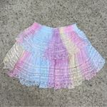 Love Shack Fancy Pastel Lace Mini Skirt Photo 4