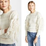 Ulla Johnson Delma Fringe Pullover Sweater Cream Ivory Tassel Knit Size P / XS Photo 10