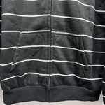 Black and White Striped Zip Front Hoodie Advance Sport Size Medium Athleisure Photo 3