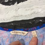 Soft Surroundings  Womans L Blue Floral Paisley Embroidered Beaded Boho Tunic Top Photo 6