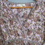 Max Studio  Lavender Floral Long Sleeve V-Neck Short Dress Small Photo 6