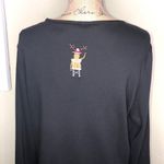 Vintage Bechamel Christmas Santa Teacher Top Black Size M Photo 5