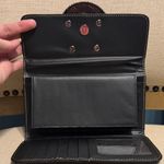 None Black Woven Wallet with large Fleur-de-Lis Accent Photo 1