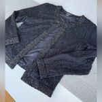 Vintage Dressbarn Collection Black Fully Beaded Long Sleeve Dressy Jacket Small Photo 5