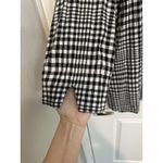 Ali Miles‎ Black White Gingham Check Tunic Top 3/4 Sleeve Cotton Shirt XL Photo 1