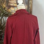 Chico's Weekends By 1 Long Sleeve Zip Jacket Pockets Black Trim Red High Neck Photo 3