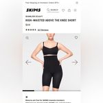 SKIMS  Onyx Black Sculpting High Waisted Above‎ the knee Shaping Mid Thigh Size L Photo 7