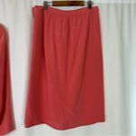 Talbots  | 100% Silk Watermelon Coral Skirt Suit Button Front Vintage 8 Photo 8