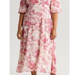 Chelsea28 NEW Forget Me Not Floral Print Puff Sleeve Midi Dress Women's Size XXL Photo 0