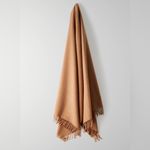 Aritzia NEW NWT Wilfred The Classic Wool Fringe Scarf Gold Camel Photo 2