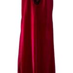 Vanity Fair Vintage Nightgown black Lace and Shiny red Satin USA Slip Gown large Photo 0