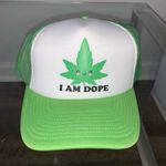 WOOD ROCKET I AM DOPE Leaf SNAPBACK HAT Brand New with tags Green Photo 0