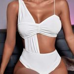 SheIn NEW IN BAG Assymetrycal White Bodysuit Photo 0