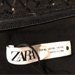 ZARA black sequin asymmetrical maxi formal evening dress size XL Photo 4