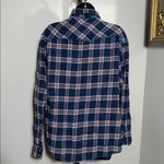 Jachs Girlfriend Jach’s Girlfriend Bea XL Blue Red Flannel Button Down Shirt Photo 1