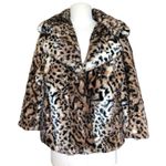 Vintage Chaus Faux Fur Leopard Print Snap Closure Winter Coat Women's Sz Medium Photo 2