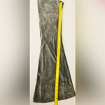 Timing  women Olive Green ribbed velour flare Pull on pants L Photo 4