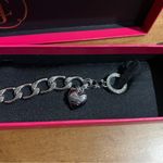 Juicy Couture  Silver Heart B-Charm Link Bracelet Toggle Closure Photo 0