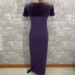 carole little  Purple Velvet Mesh Maxi Dress Photo 3