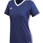 Adidas  Womens Climacool Soccer Jersey Short Sleeve Blue White Lightweight Medium Photo 9