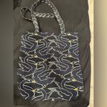 Tory Burch Swan Ribbon Abstract Geometric Print
Pattern Cotton Canvas Tote Purse Photo 5