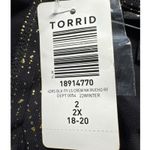 Torrid ‎ Party Dress Sparkle Ruched Long Sleeve Plus Size 2 / 2X Photo 4