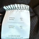 Oak + Fort  Womens Medium Black Ribbed Long Sleeve Scoop Neck Button Shirt Crop Top Photo 7