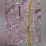 Tahari ASL Metallic Boucle Jacket Light Pink Size 12 Photo 7