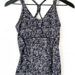 Athleta Women’s XXS Gray & Black Floral Strappy Fitness Tank Top Photo 0