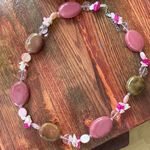 Rose & Fire Cherry Rose Quartz Big & Bold Necklace Pink Photo 0