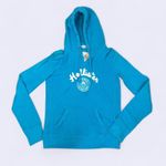 Hollister Co Women's Size Medium Blue Y2K Hoodie Sweatshirt Logo Spellout Photo 0