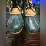 Lands' End  Women's Genuine Nubuck Leather & Rubber Duck Ankle Boots Shoes sz 7 Photo 4