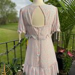 City Vibe Baby Blue Peach Floral Dress Photo 7