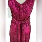 Grace Karin  Women’s S Hot Pink Sequin Glamorous Barbiecore Formal Wrap Dress Photo 8