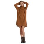 Umgee  Long Sleeve Mini Brown Sweater Dress Size Large NWT Photo 1