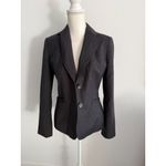 Ann Taylor Gray Pinstripe Blazer Jacket Size 2 Photo 6