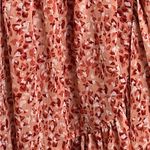 Chelsea 28 Pink White Floral Faux Wrap Girly Feminine Chiffon Dress Medium Photo 5