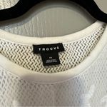 EXPRESS Trouvé White Layered Mesh Summer Lace Design XS Tank Top Vacation Photo 1