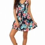 Iron fist Roaming Hearts Skull Floral Print Fit & Flare Jersey Mini Dress Size M Photo 1