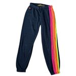 Aviator Nation  5 Stripe Sweatpants in Heather Navy Neon Photo 1