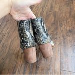 Madewell • The Rosie Ankle Boot in Snake Embossed Leather Moonstone Multi heeled Photo 10