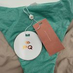 PQ SWIM PILYQ Bikini Bottoms SZ Large NWT Divine Tie Side Full Aqua Blue Shimmer Photo 6