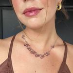 Brandy Melville Vtg classic silver beaded purple necklace Photo 0