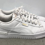Puma Women's White Leather Low Top Sneakers Lace Up Casual Street Shoes US 9 Photo 0