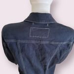 Eddie Bauer Edie Baurer Womens Size Small dark blue/gray Shaped Trucker Button up Denim Jack Photo 9
